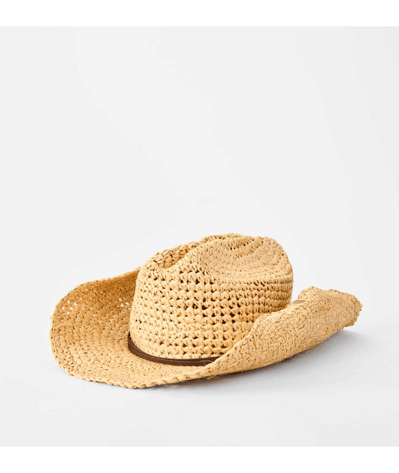 CRUSHABLE STRAW COWGIRL HAT -Rip Curl060WHE-Natural-S