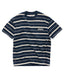 CURSIVE STRIPE T-SHIRT -S DoubleSD026S1100-NAVY/NATURAL-S
