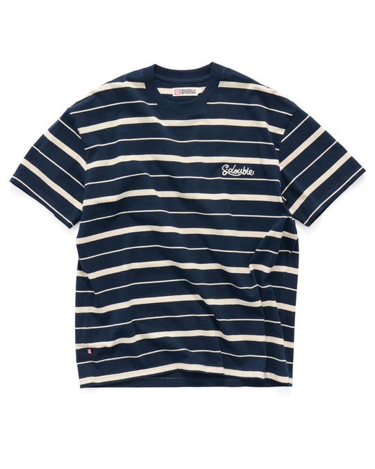 CURSIVE STRIPE T-SHIRT
