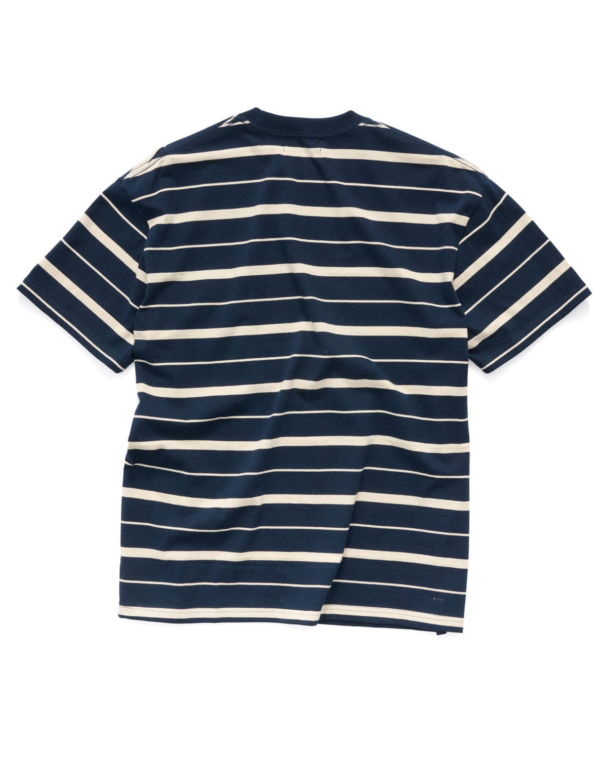 CURSIVE STRIPE T-SHIRT -S DoubleSD026S1100-NAVY/NATURAL-S