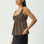 Cyrus - Recycled Tie Top - AfendsW254105-COFFEE STRIPE-XS