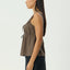 Cyrus - Recycled Tie Top - AfendsW254105-COFFEE STRIPE-XS
