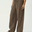 Cyrus - Recycled Wide Leg Pant - AfendsW254400-COFFEE STRIPE-XS