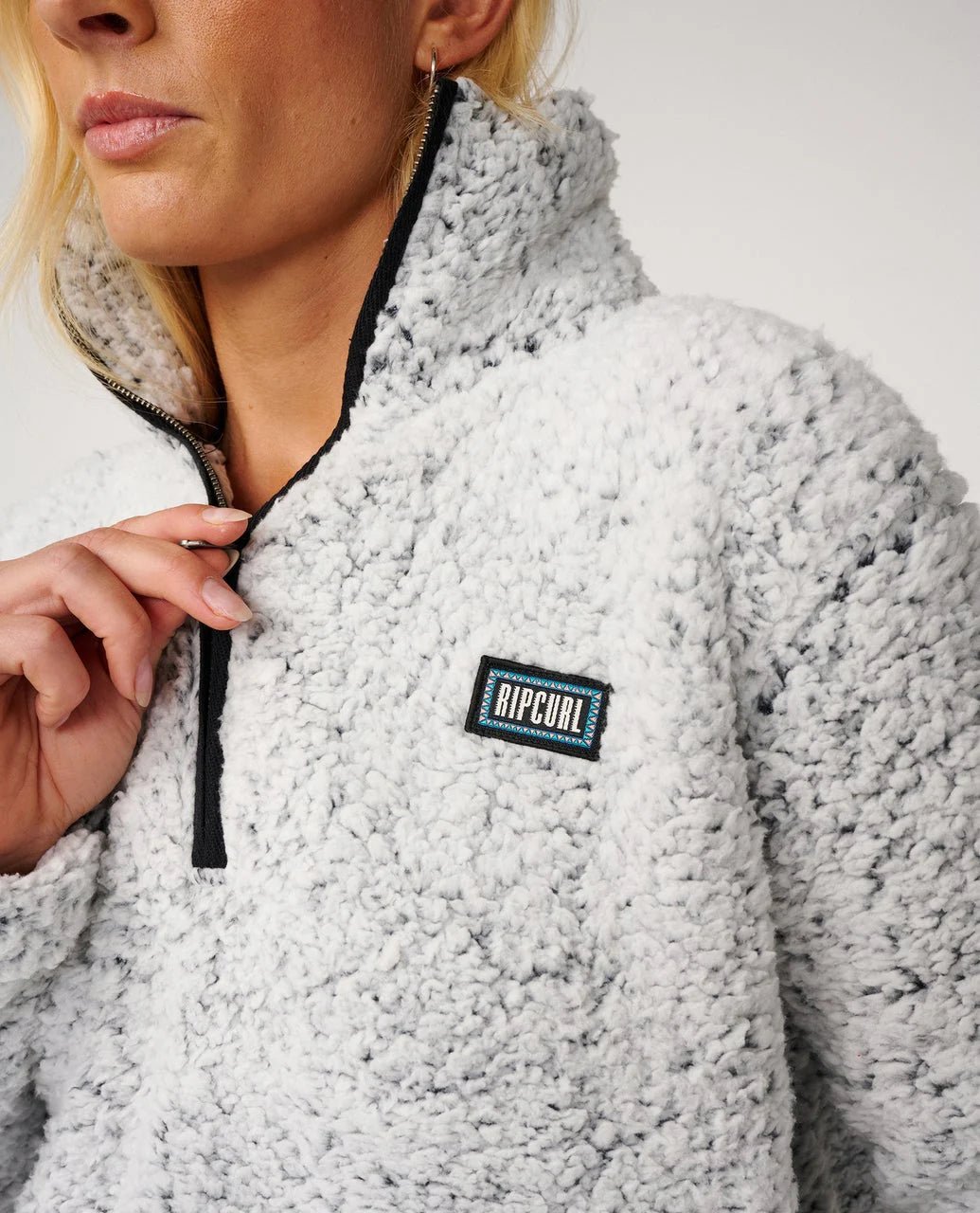 Dark N stormy 1/4 zip crew -Rip CurlGFEJO1-LIGHT GREY-2XS