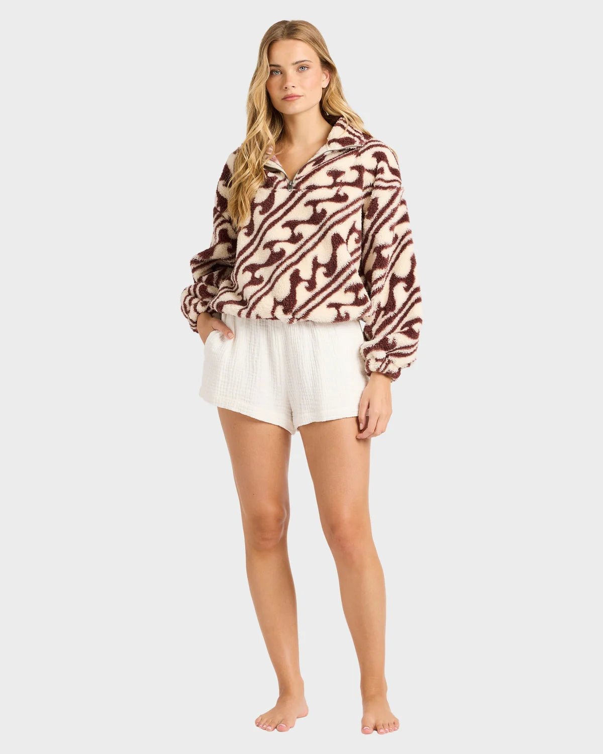 DARK WAVE HALF ZIP CREW - Billabong24B411673-TEAK-XS/6