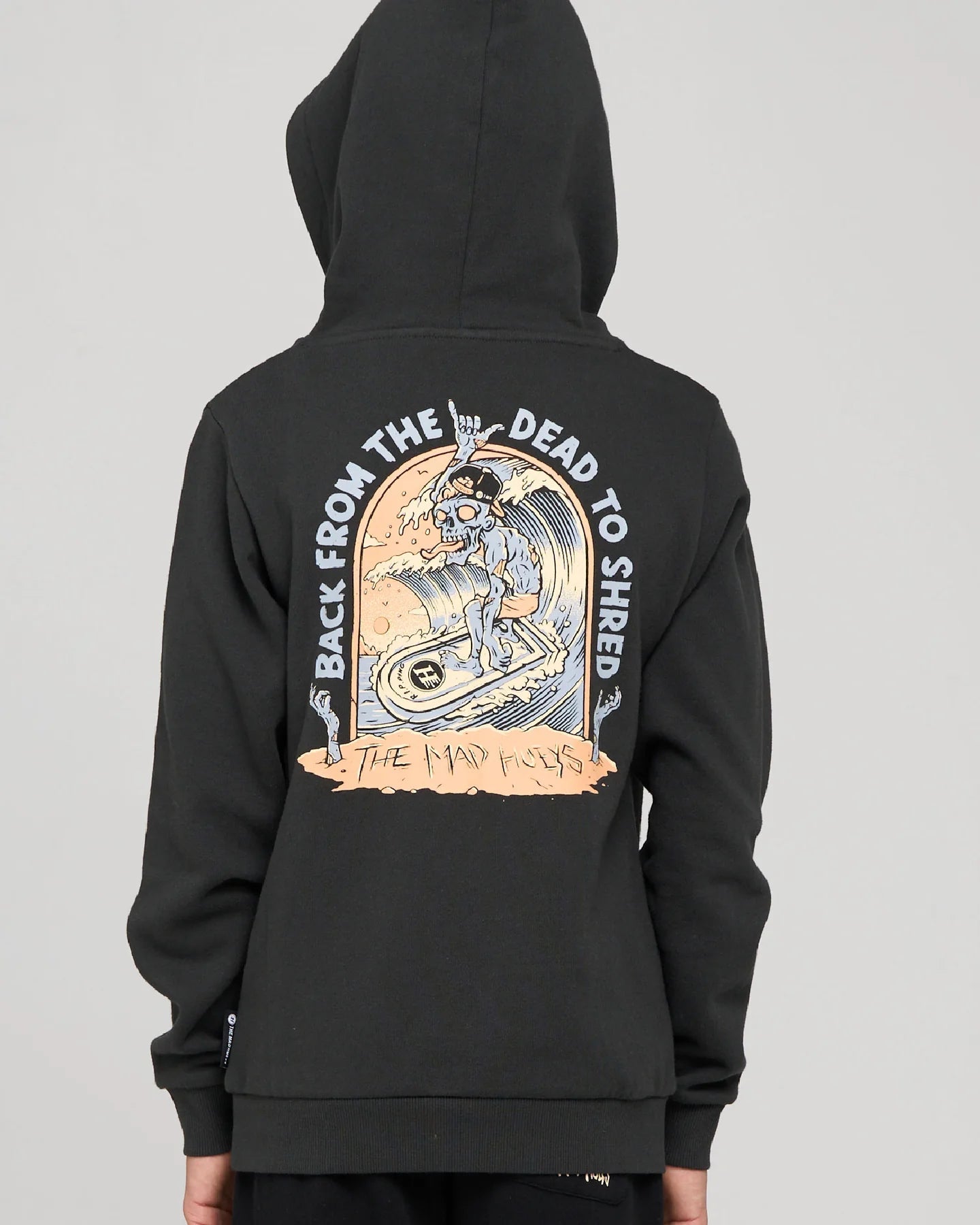 DEAD SHRED | YOUTH HOODED PULLOVER - The Mad HueysH226B08003-VINTAGE BLACK-6