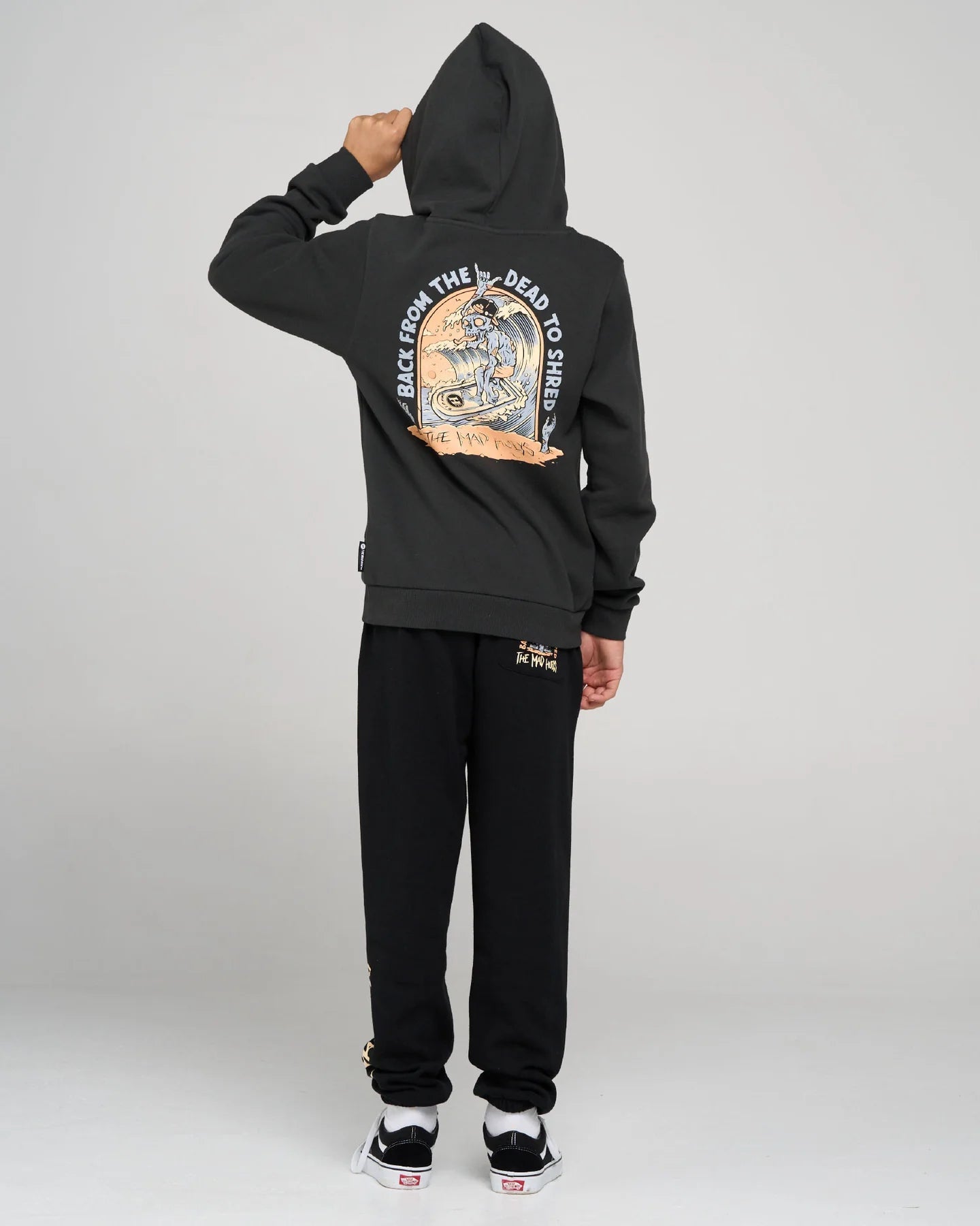 DEAD SHRED | YOUTH HOODED PULLOVER - The Mad HueysH226B08003-VINTAGE BLACK-6