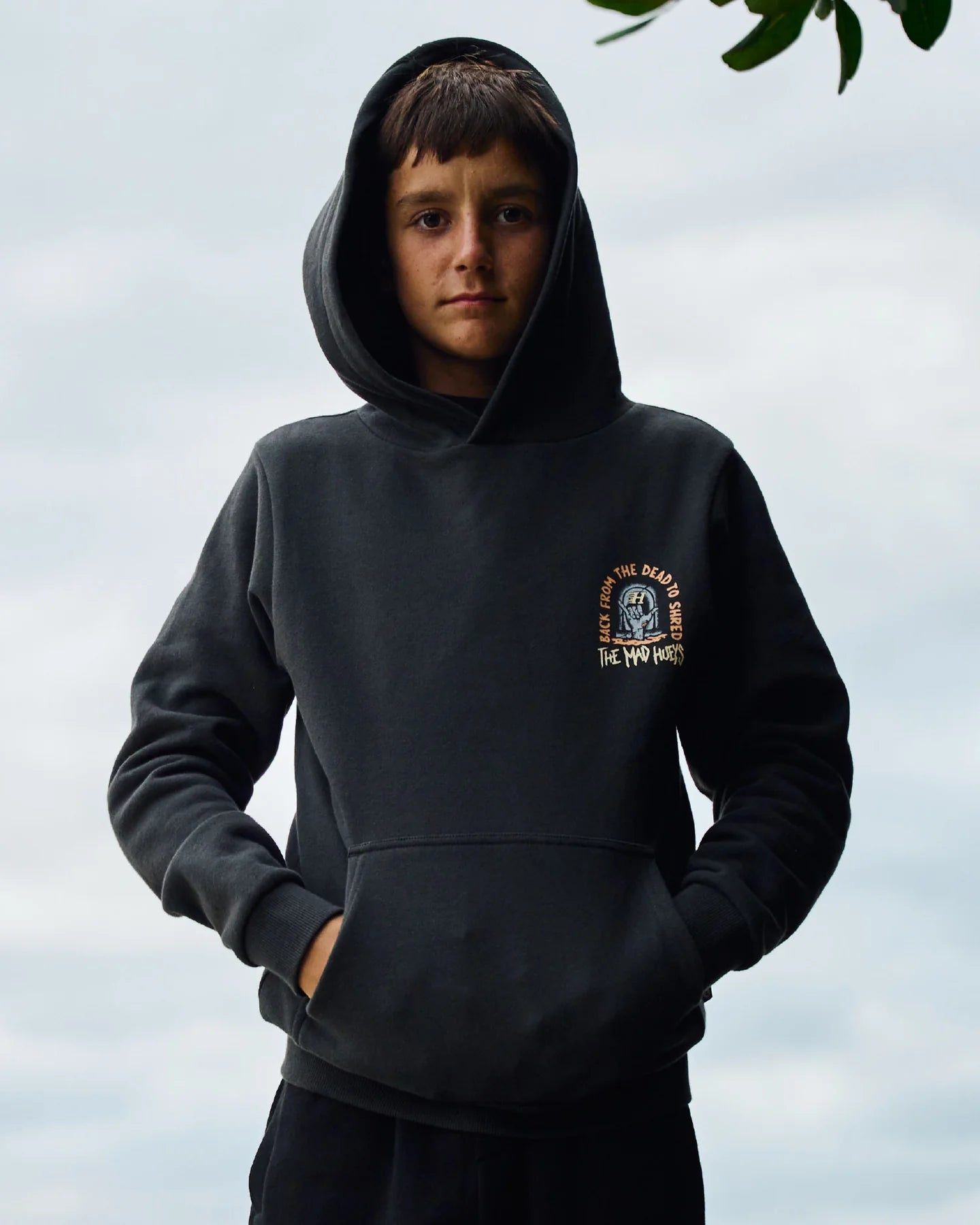 DEAD SHRED | YOUTH HOODED PULLOVER - The Mad HueysH226B08003-VINTAGE BLACK-6