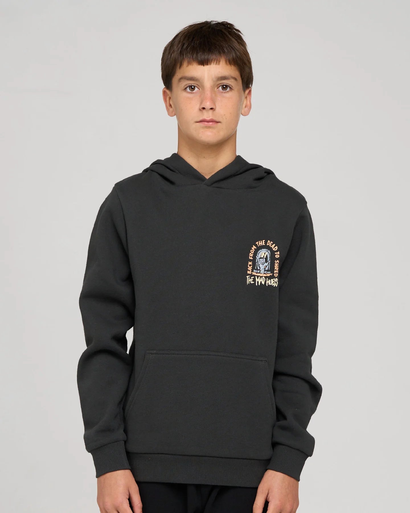 DEAD SHRED | YOUTH HOODED PULLOVER - The Mad HueysH226B08003-VINTAGE BLACK-6