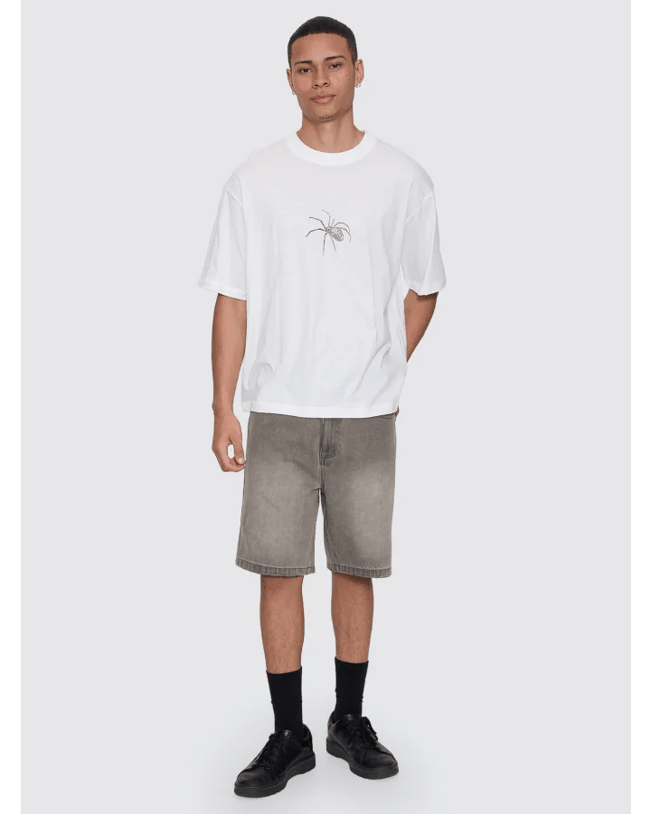 Deceitful Box Fit Oversize Cropped Tee - ThrillsTA26-189A-Dirty White-S