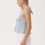Delfina - Hemp Seersucker Halter Top -AfendsW264119-POWDER BLUE CHECK-XS
