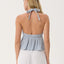 Delfina - Hemp Seersucker Halter Top -AfendsW264119-POWDER BLUE CHECK-XS