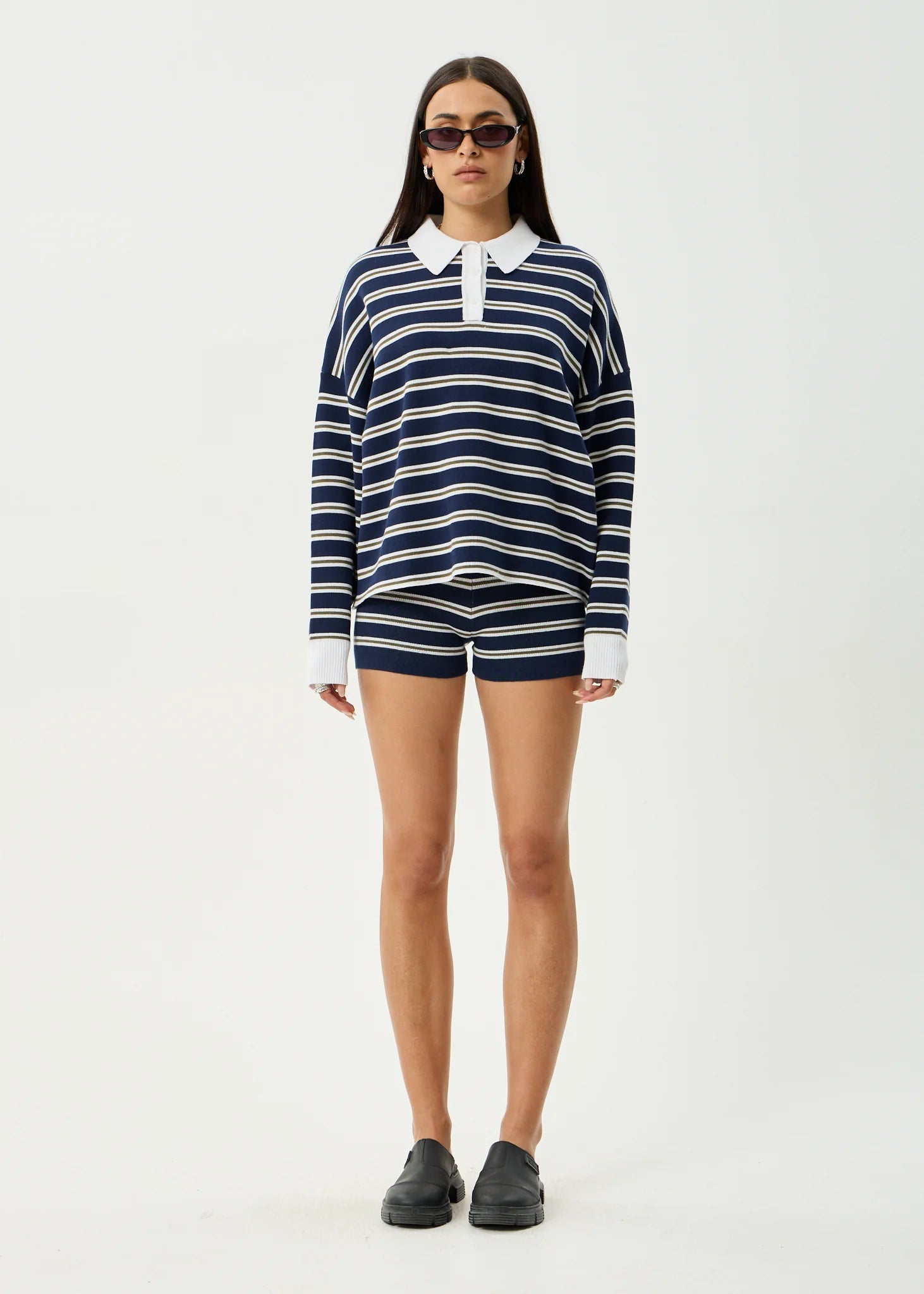 Delta - Recycled Knit Shirt - AfendsW262560-NAVY STRIPE-XS