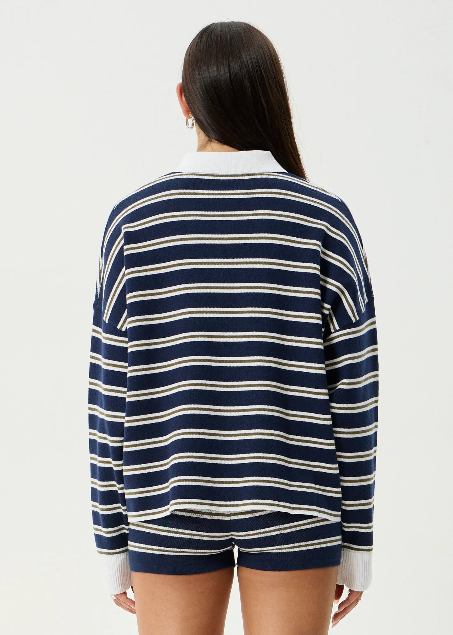 Delta - Recycled Knit Shirt - AfendsW262560-NAVY STRIPE-XS