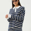 Delta - Recycled Knit Shirt - AfendsW262560-NAVY STRIPE-XS