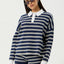 Delta - Recycled Knit Shirt - AfendsW262560-NAVY STRIPE-XS