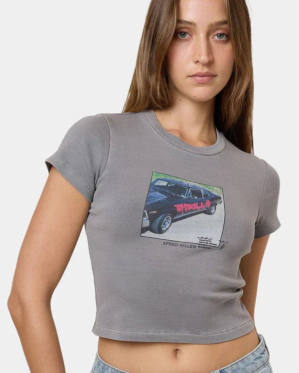 Die Fighting Mini Tee - Washed Grey - ThrillsWTH25 - 115G - Washed Grey - 8