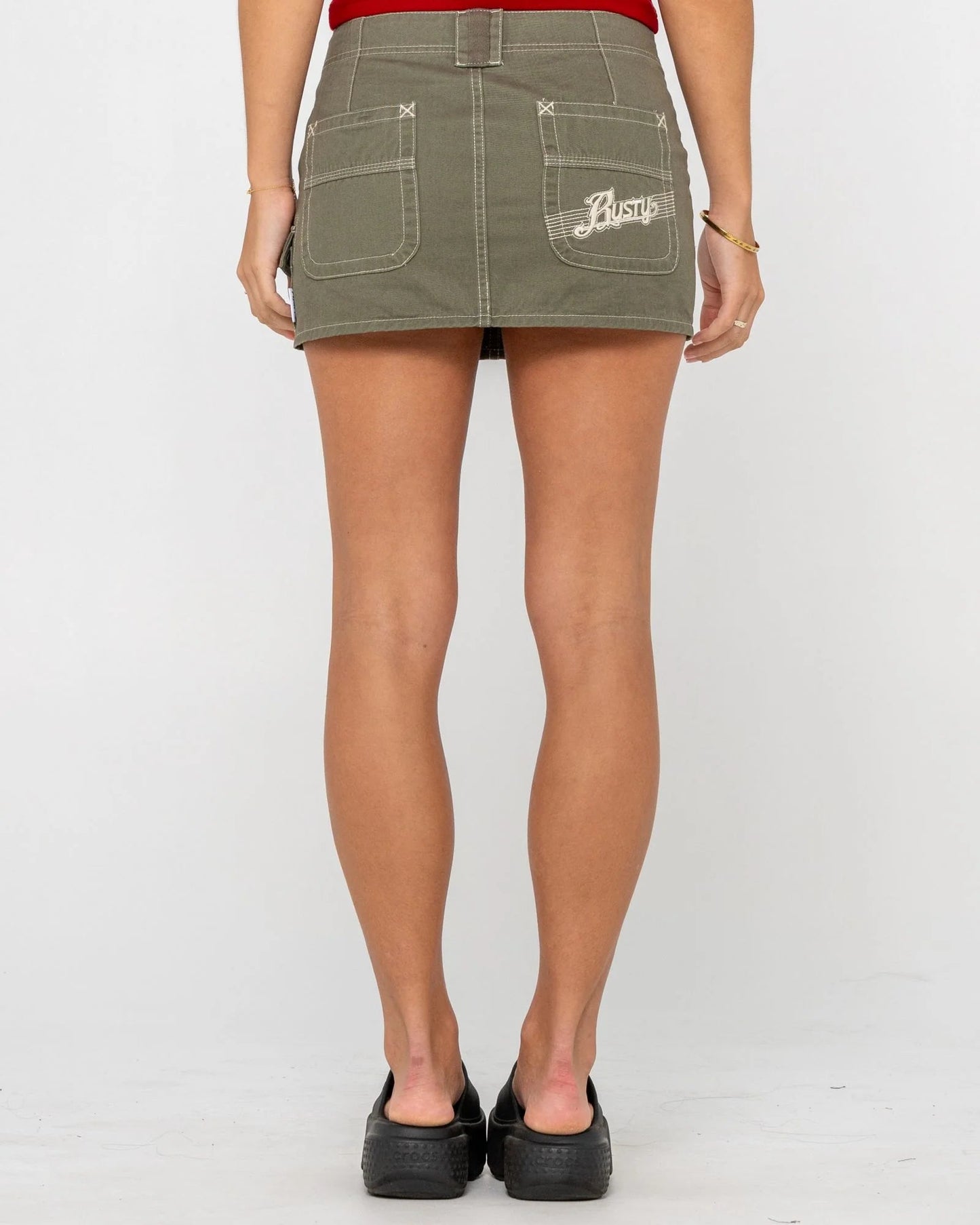 DIRTBAG CARGO LOW RISE MINI SKIRT - RustySKL0651-LIGHT KHAKI-6