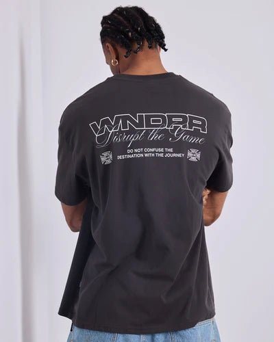 DISPLACE BOX FIT TEE -WNDRRW26IA003FBK-FADED BLACK-S