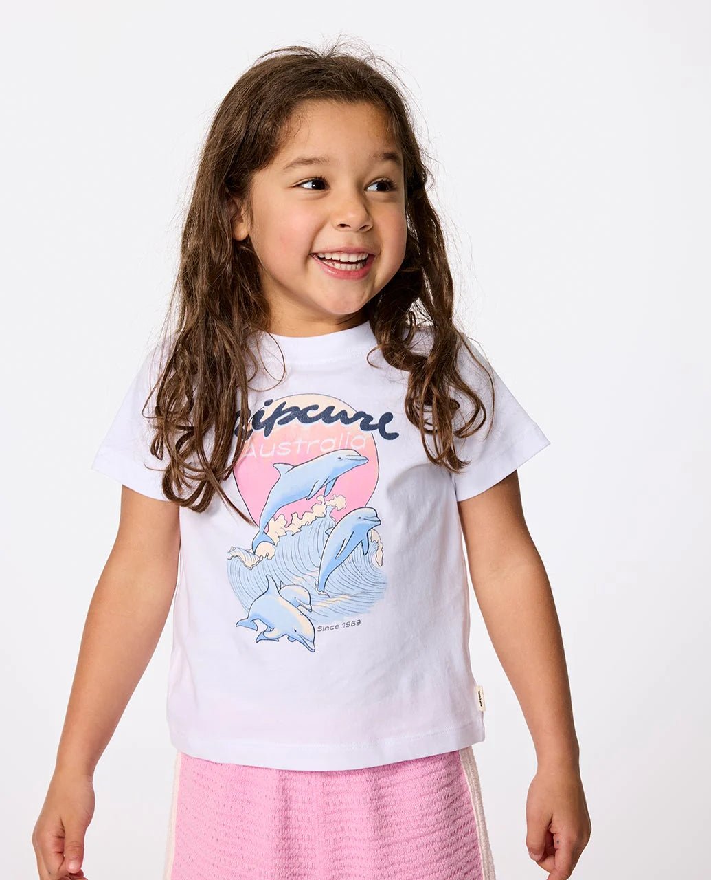 DOLPHIN RELAXED TEE - GIRL - Rip Curl04BJTE - WHI AUST - 1 - 2
