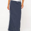 Double Trouble Elastic Waist Midi Skirt - RustySKL0617 - NVB - Navy Blue - 10