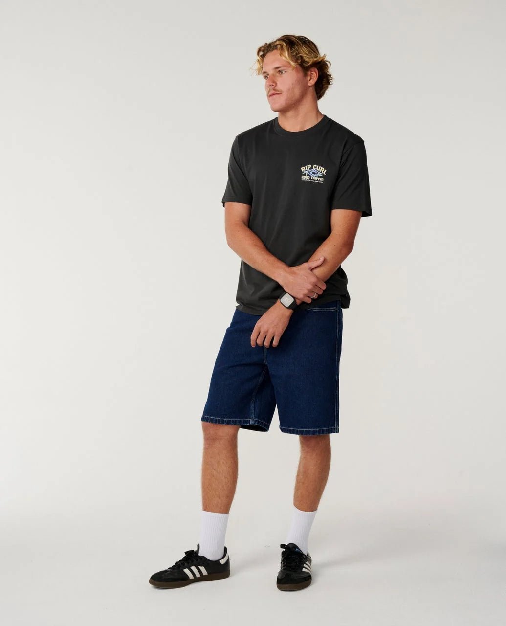 DOWN UNDER KOALA TEE -Rip Curl15FMTE-Washed Black-XS