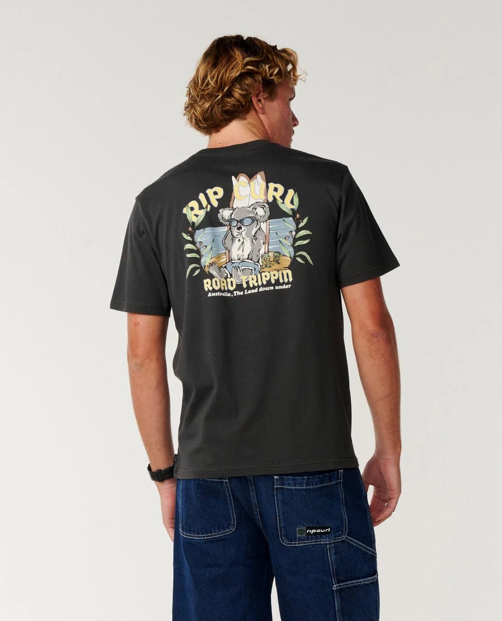 DOWN UNDER KOALA TEE -Rip Curl15FMTE-Washed Black-XS