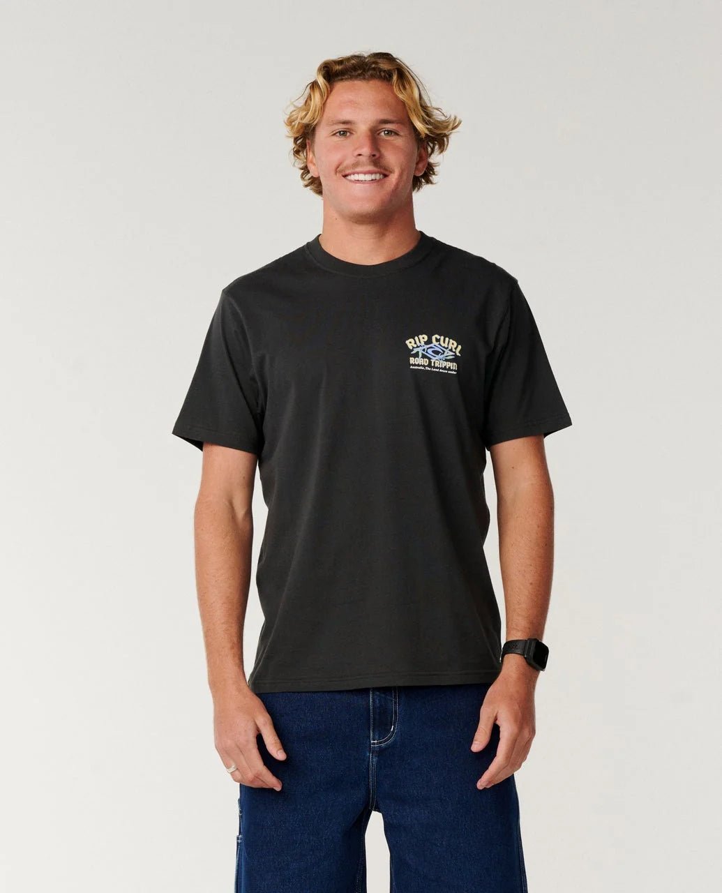 DOWN UNDER KOALA TEE -Rip Curl15FMTE-Washed Black-XS