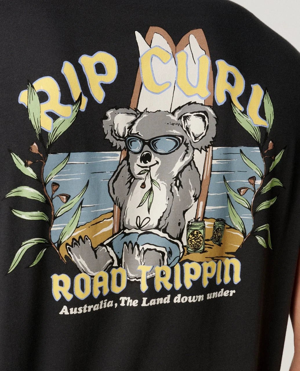 DOWN UNDER KOALA TEE -Rip Curl15FMTE-Washed Black-XS