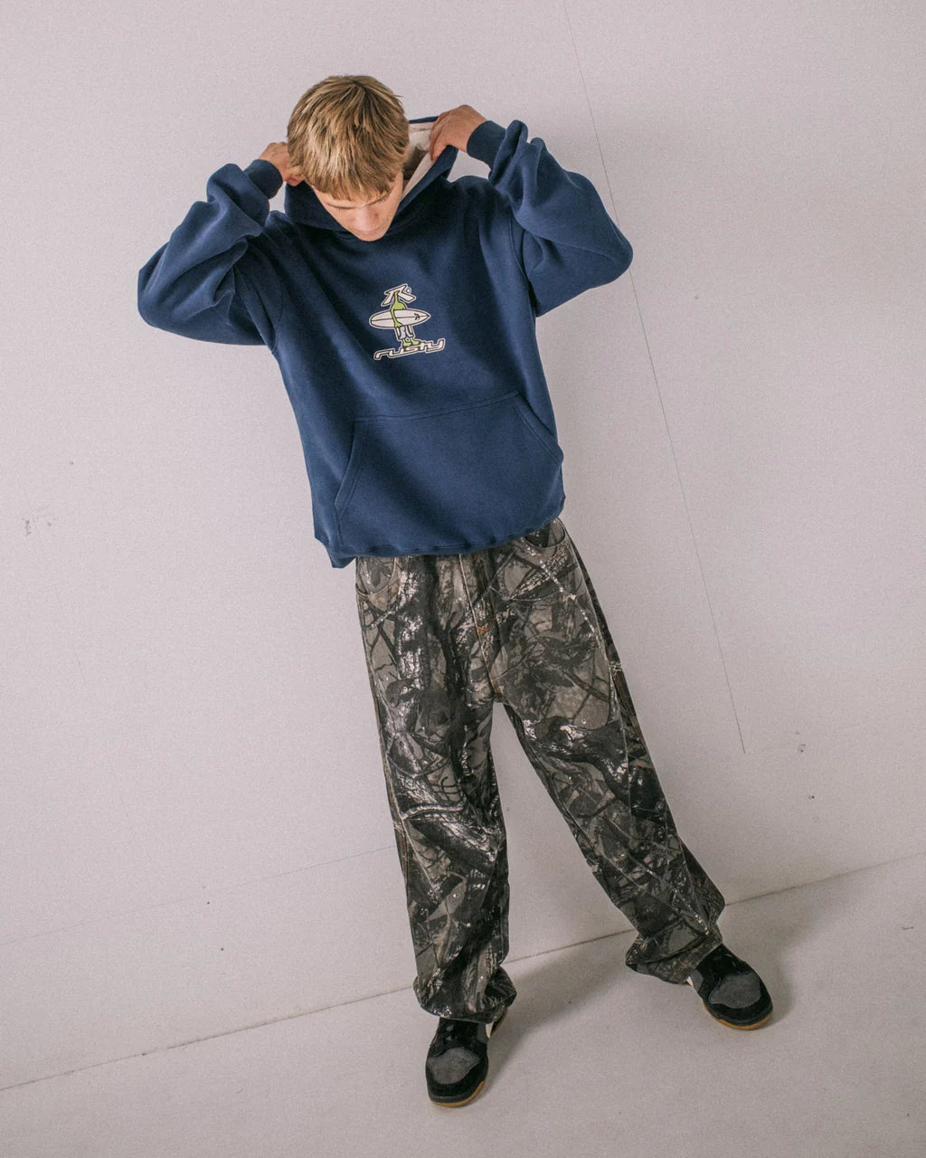 DR. DOT HOODED FLEECE - RustyFTM1197-DARK BLUE-S