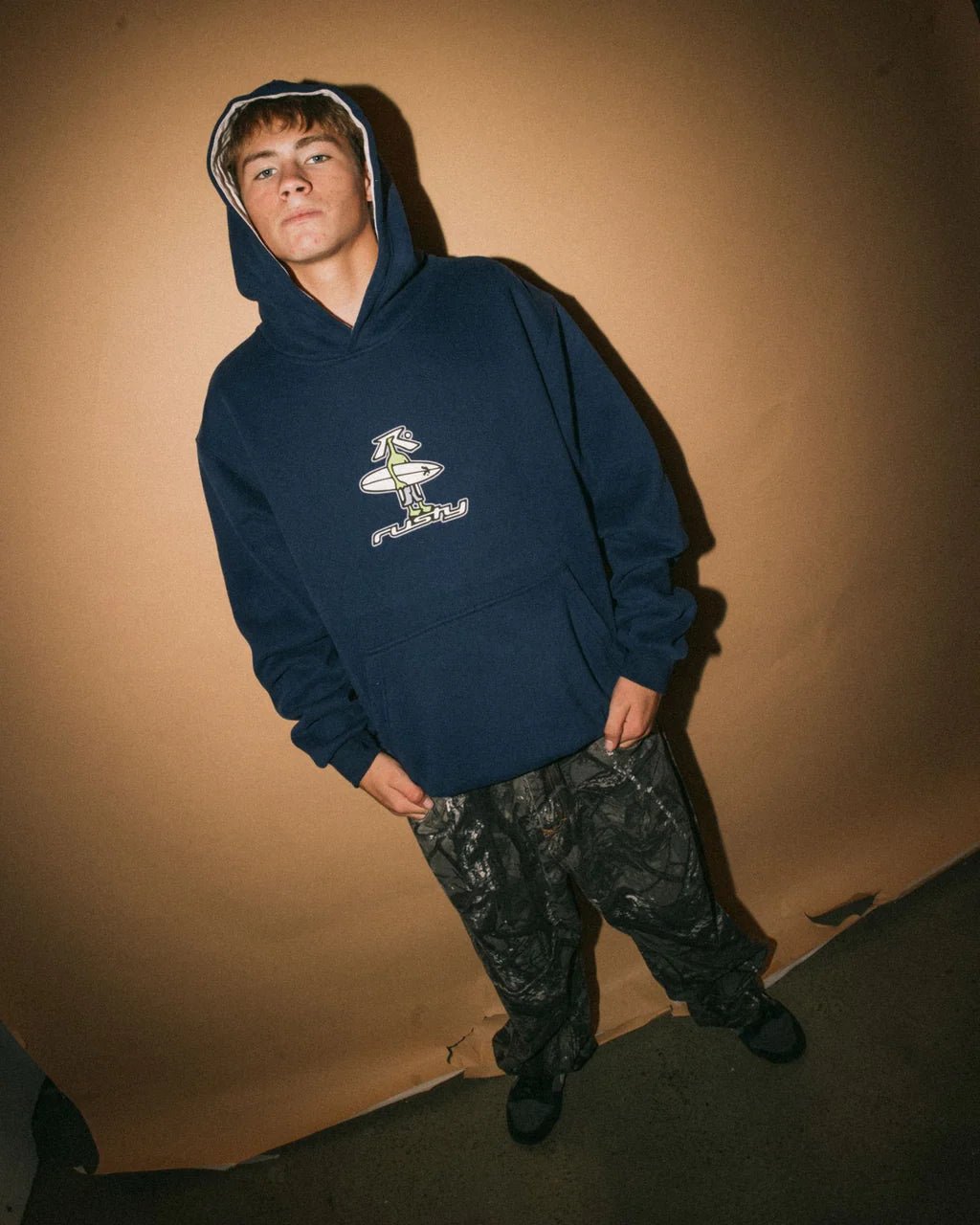 DR. DOT HOODED FLEECE - RustyFTM1197-DARK BLUE-S
