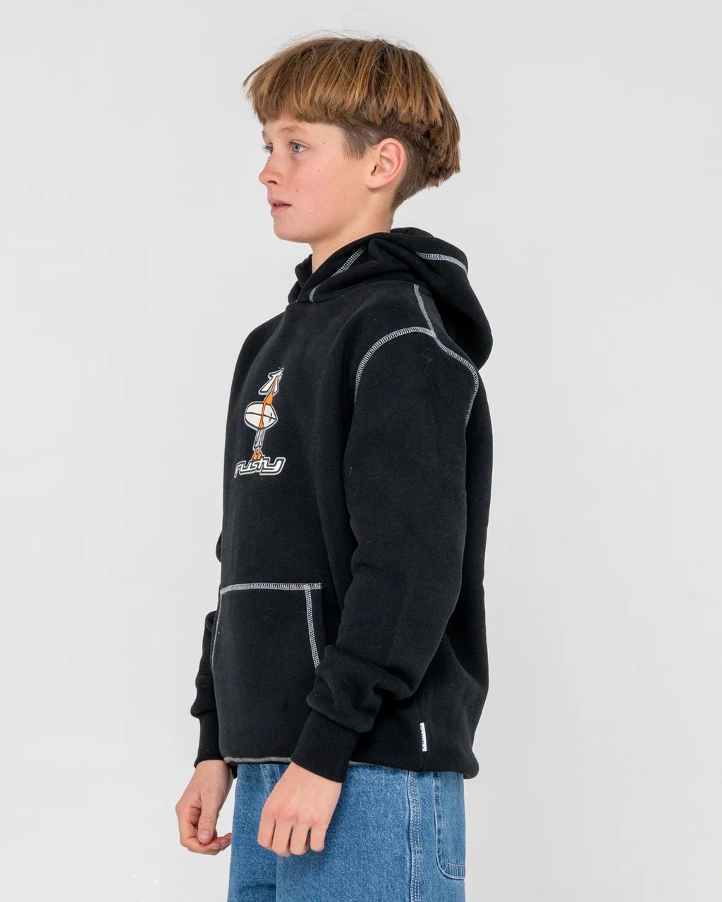 DR. DOT HOODED FLEECE BOYS - RustyFTB0321-BLACK-6