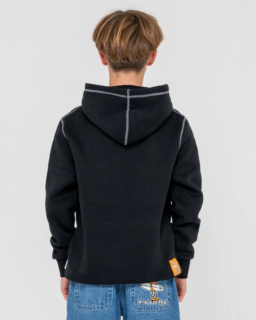 DR. DOT HOODED FLEECE BOYS - RustyFTB0321-BLACK-6