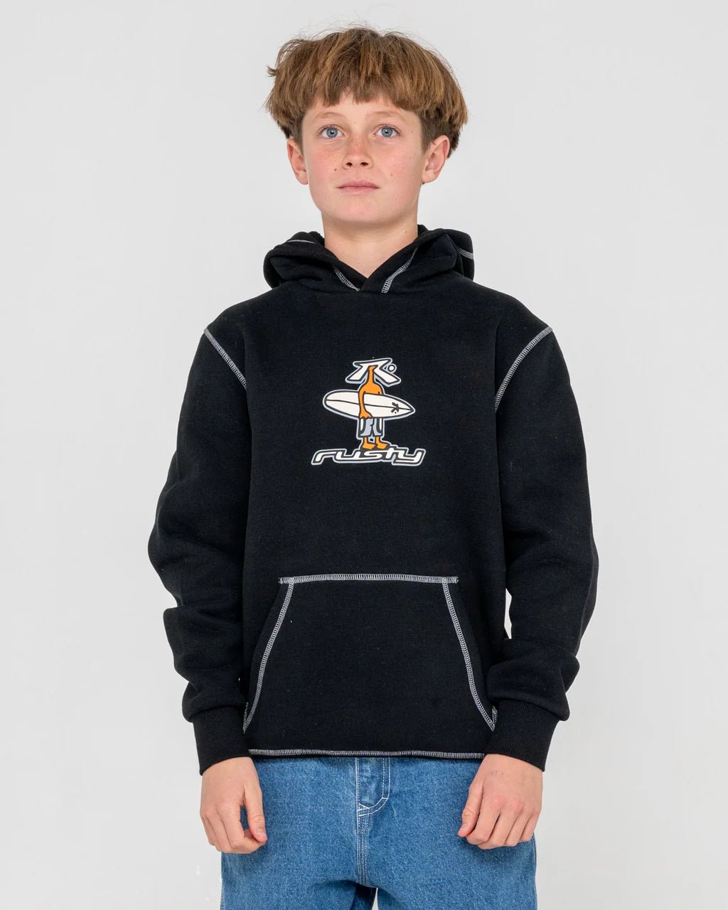 DR. DOT HOODED FLEECE BOYS - RustyFTB0321-BLACK-6