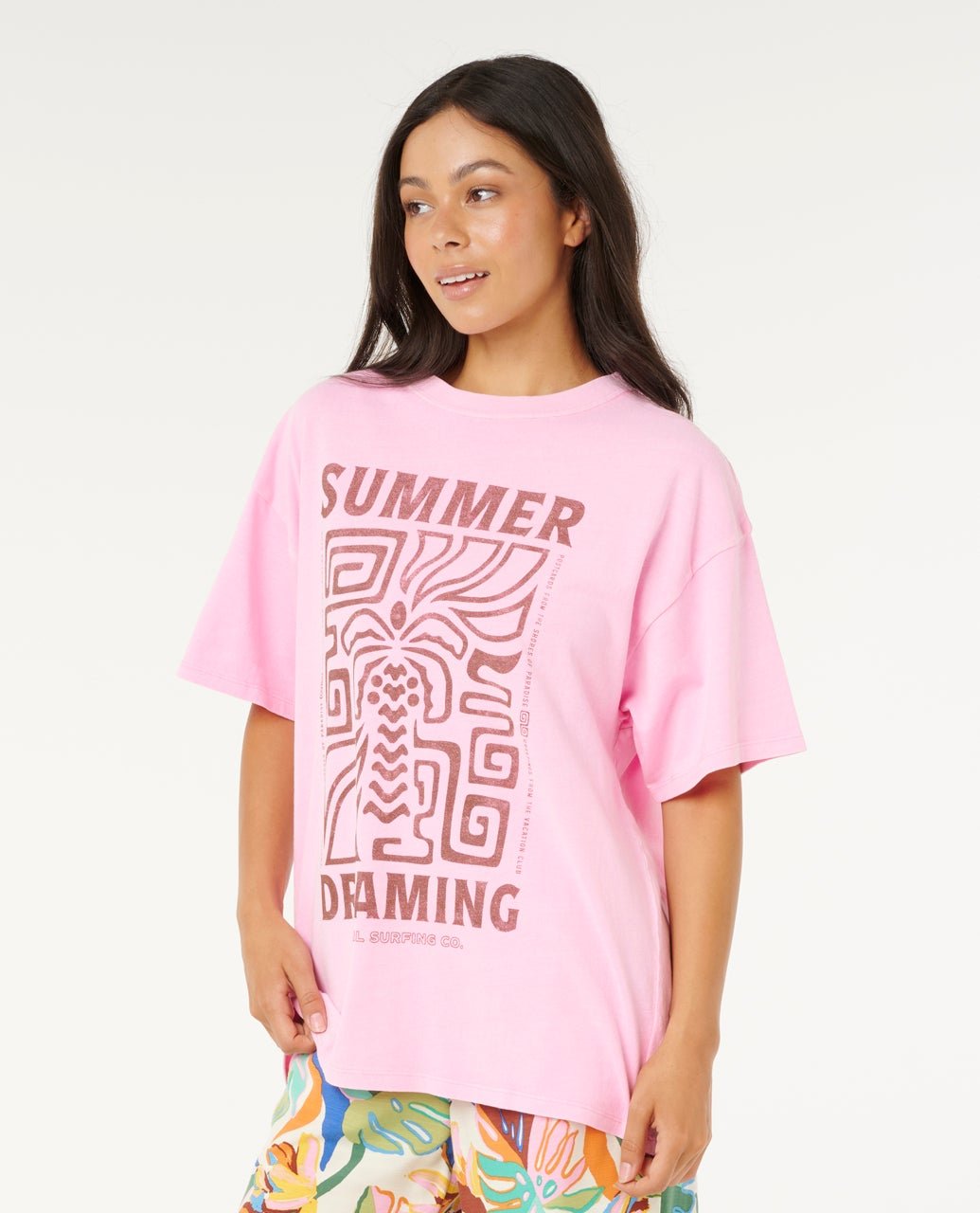DREAMING HERITAGE TEE - Rip Curl0KIWTE-PASTEL PINK-2XS