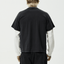 Drop Zone - Recycled Layered Waffle Boxy Tee - AfendsM261061- Black-S