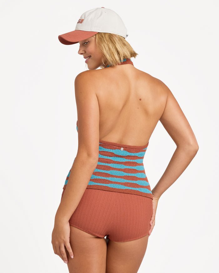 DUNES KNIT HALTER -RoxyURJKT03224-BLUE MOON-XS