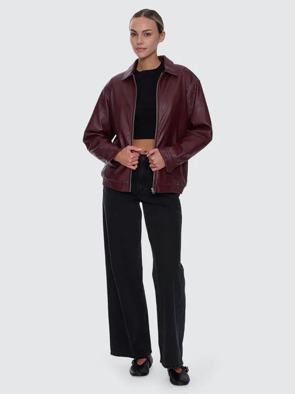 Elka Leather Jacket - ThrillsWTA26-226H-New Maroon-10