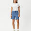 Emilie Hemp Denim Workwear Short - AfendsW230306 - WNB - Worn Blue - 24