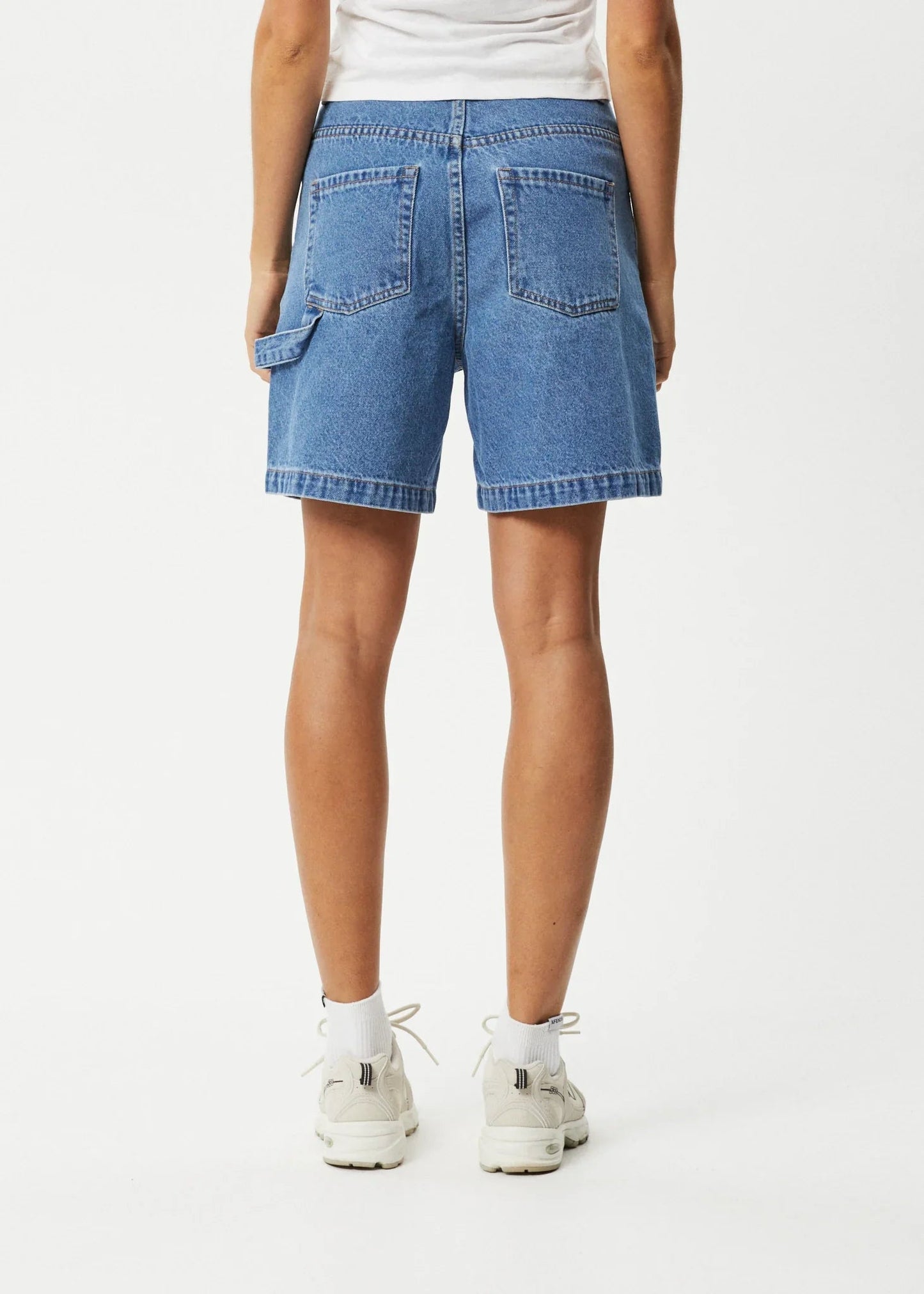 Emilie Hemp Denim Workwear Short - AfendsW230306 - WNB - Worn Blue - 24