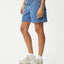 Emilie Hemp Denim Workwear Short - AfendsW230306 - WNB - Worn Blue - 24