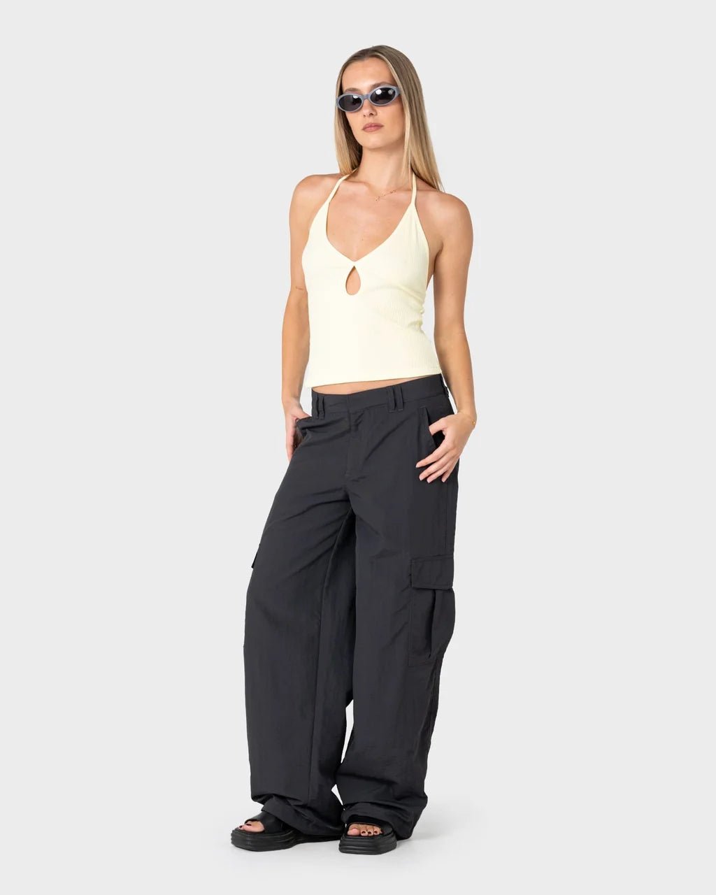 EMMA CUT OUT SKIMMER TANK -RustyTSL0642-PALE BANANA-6