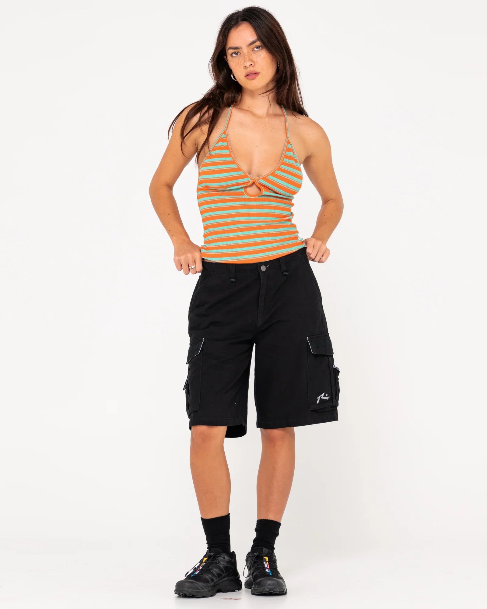 EMMA CUT OUT SKIMMER TANK - RustyTSL0642 - VTQ - Vibrant Turquoise - 10