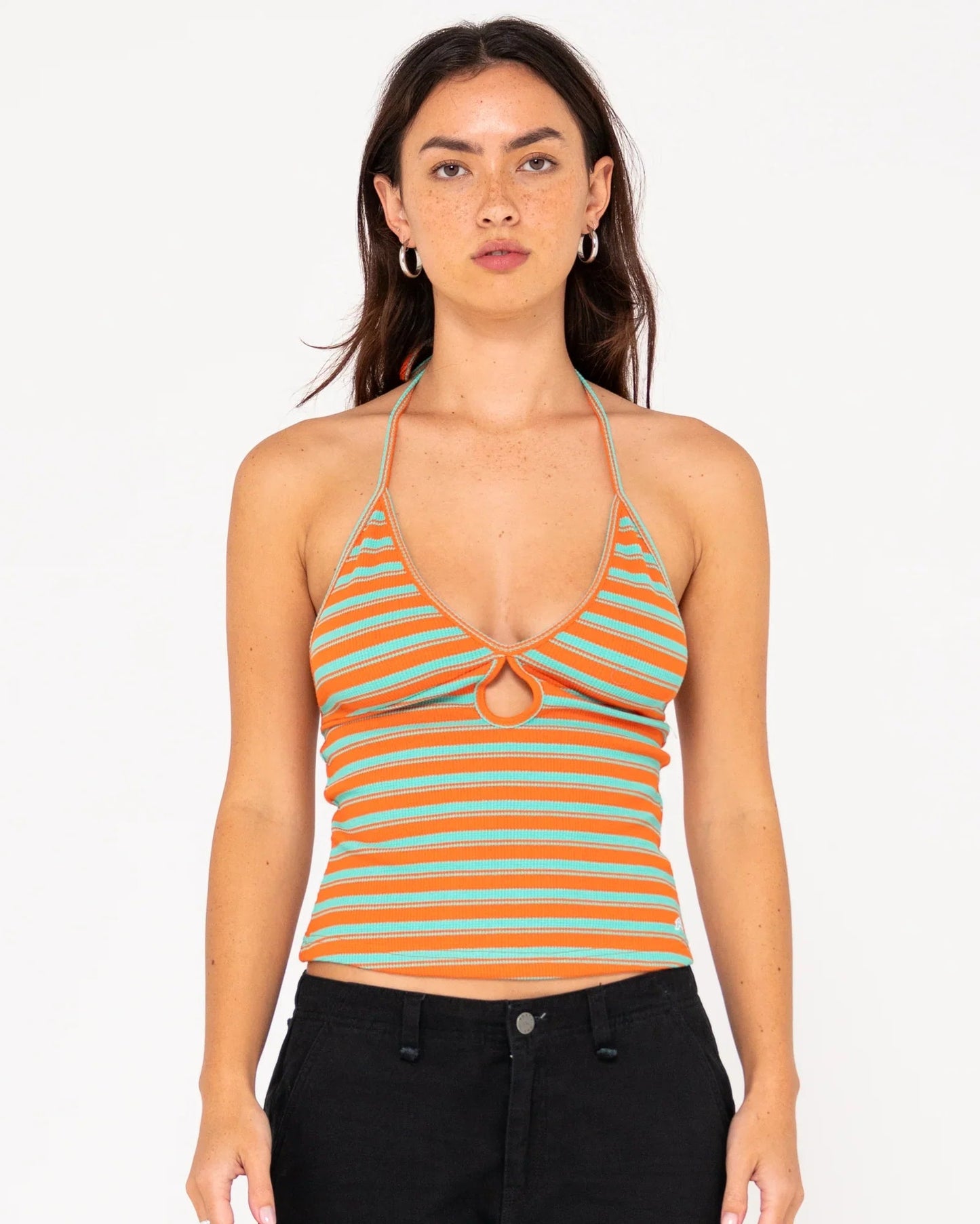 EMMA CUT OUT SKIMMER TANK - RustyTSL0642 - VTQ - Vibrant Turquoise - 10