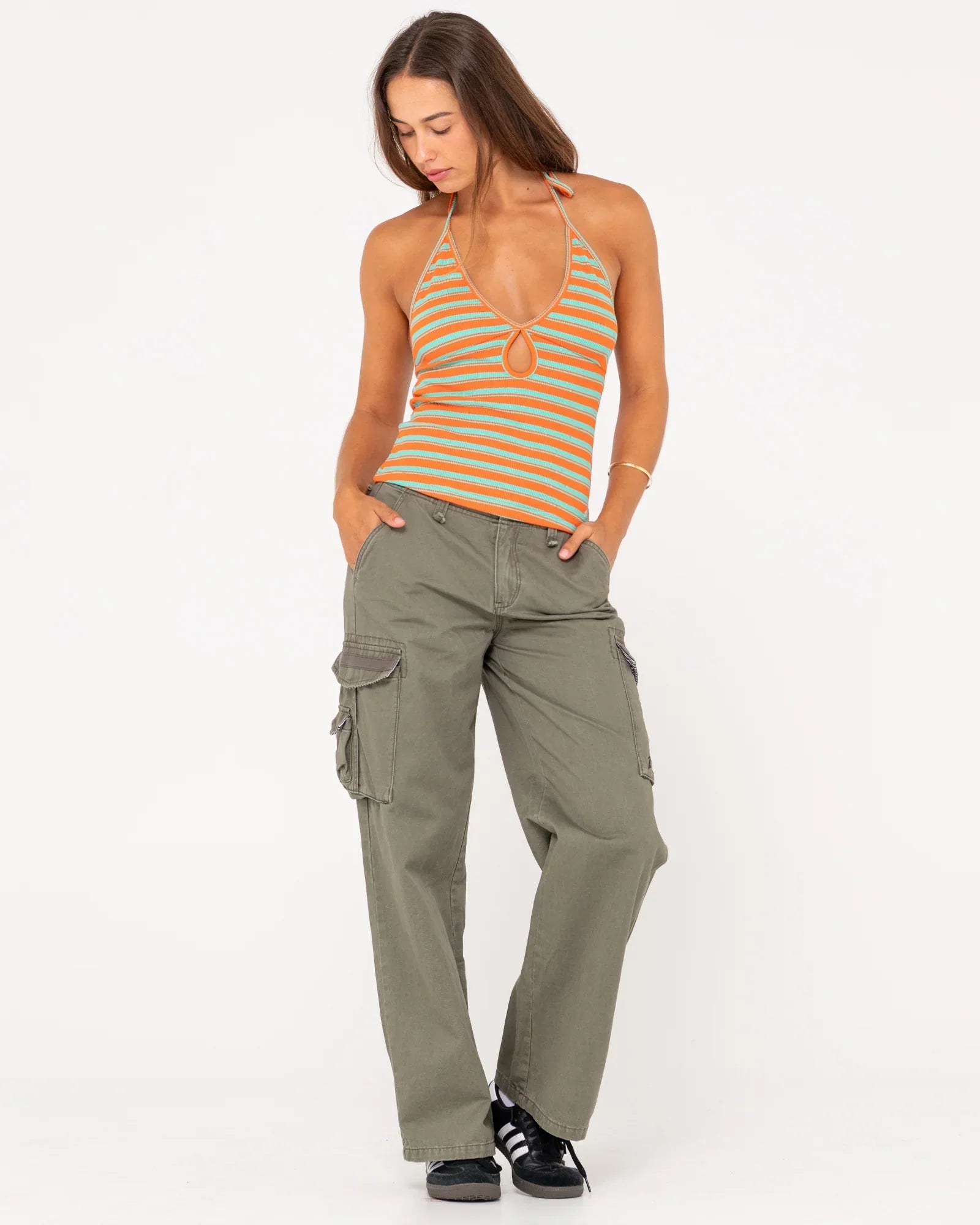 EMMA CUT OUT SKIMMER TANK - RustyTSL0642 - VTQ - Vibrant Turquoise - 10