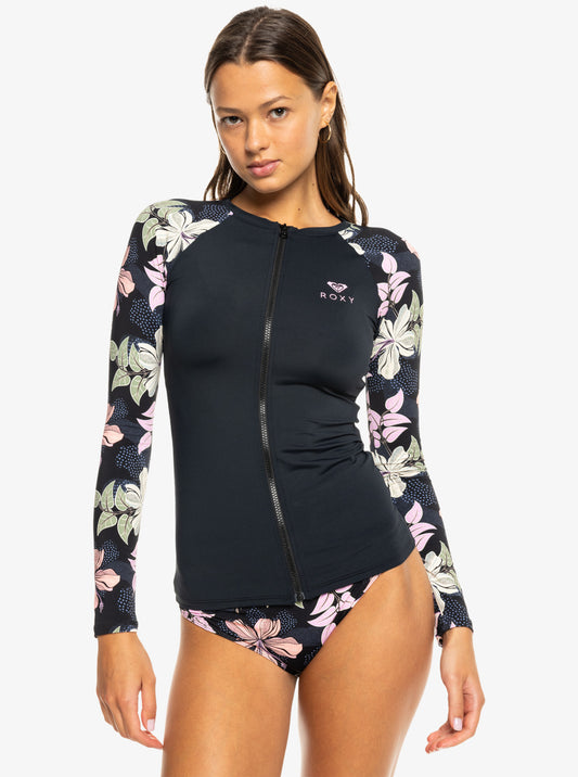 Sunny Floral Ls Zip Lycra