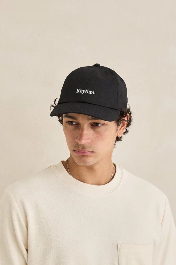 ESSENTIAL BRUSHED TWILL CAP -Rhythm0725M-HW01-BLACK-OS