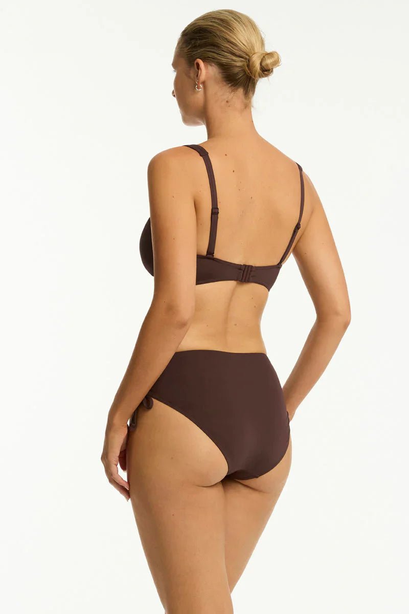 Essentials Edit Cross Front Multifit Bra Top - Sea LevelSL3110ECO - COCOA - Cocoa - 10