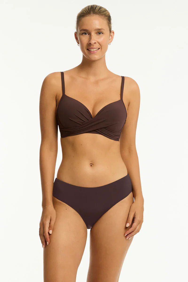 Essentials Edit Mid Bikini Pant - Sea LevelSL4015ECO - COCOA - Cocoa - 10