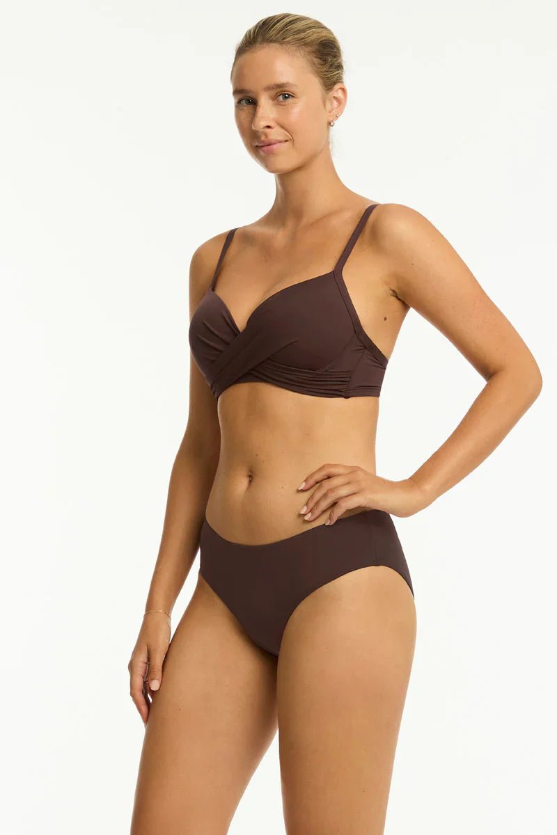 Essentials Edit Mid Bikini Pant - Sea LevelSL4015ECO - COCOA - Cocoa - 10